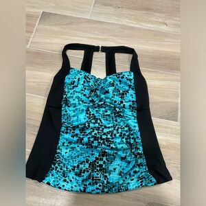 16W Tankini swim top ruched slimming design wire-free